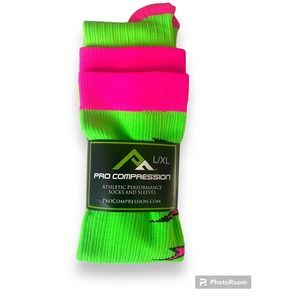 PRO COMPRESSION Athletic Performance Socks Sleeves Running Endurance Sport L/XL